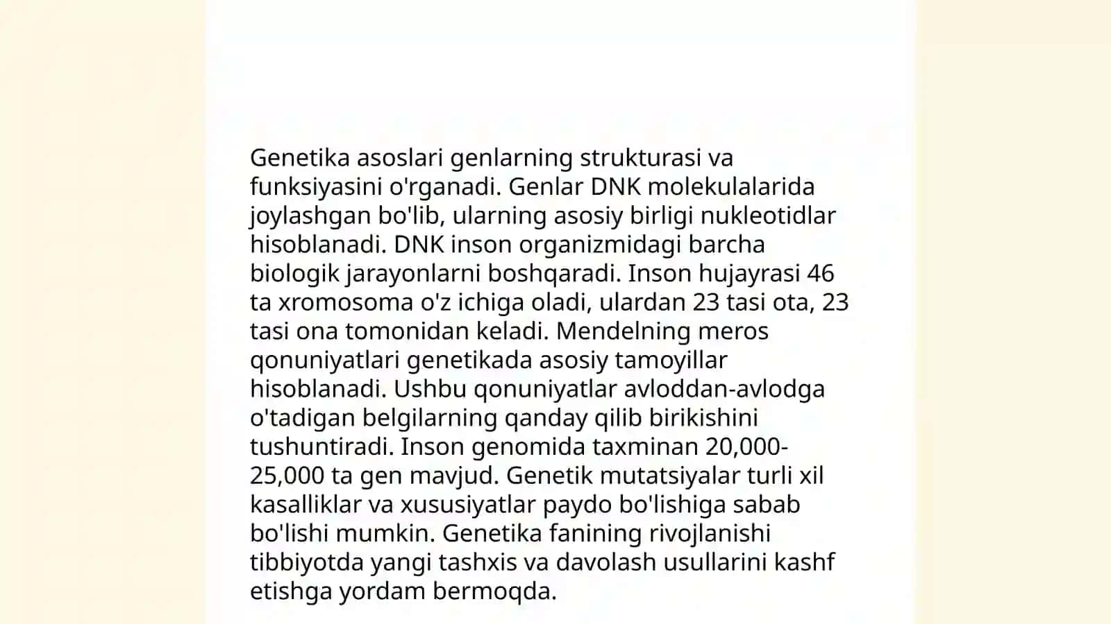 Molekular genetikasi asoslari va irsiy kasalliklar 4