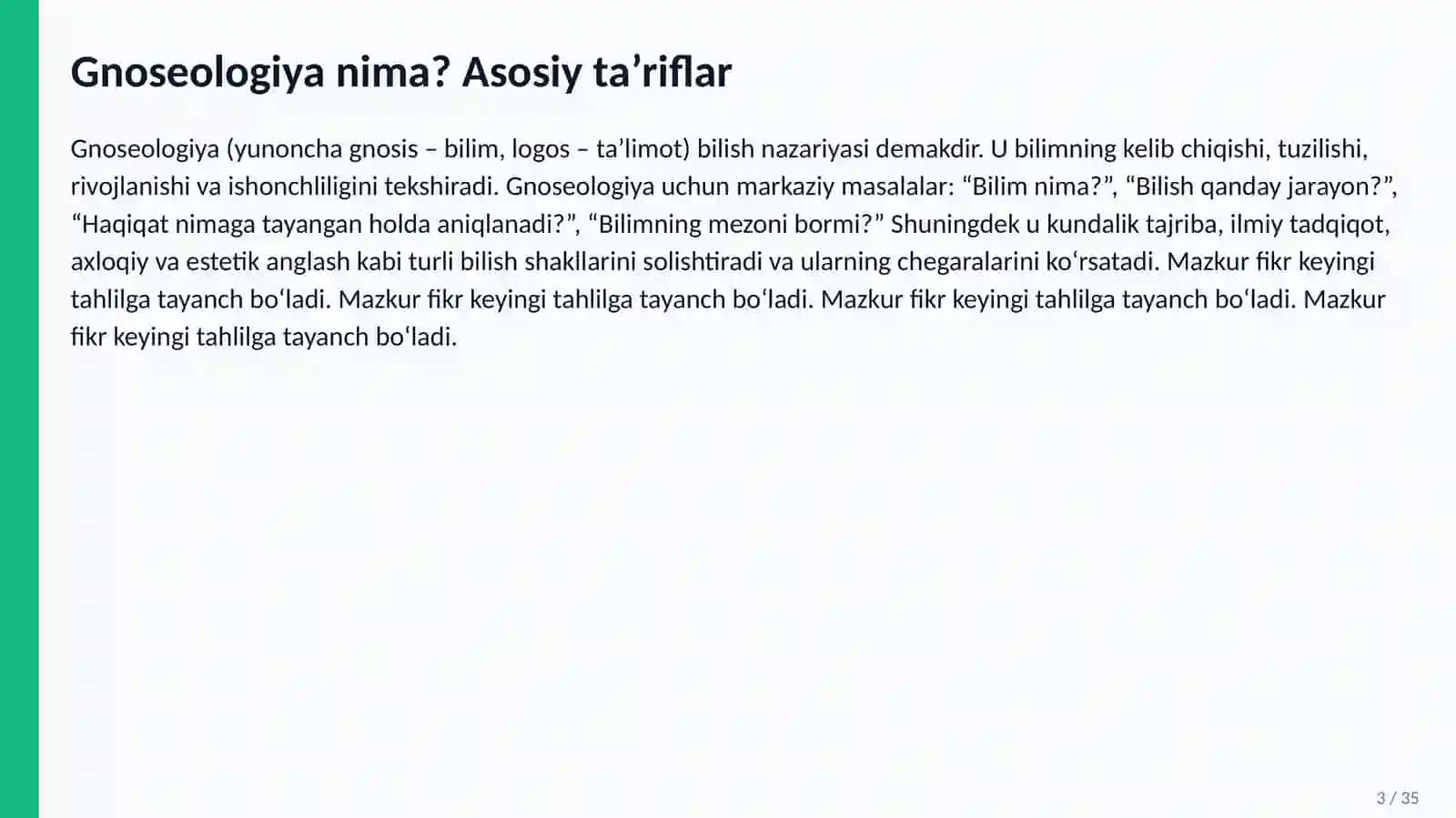 Gnoseologiya: bilish nazariyasi 4