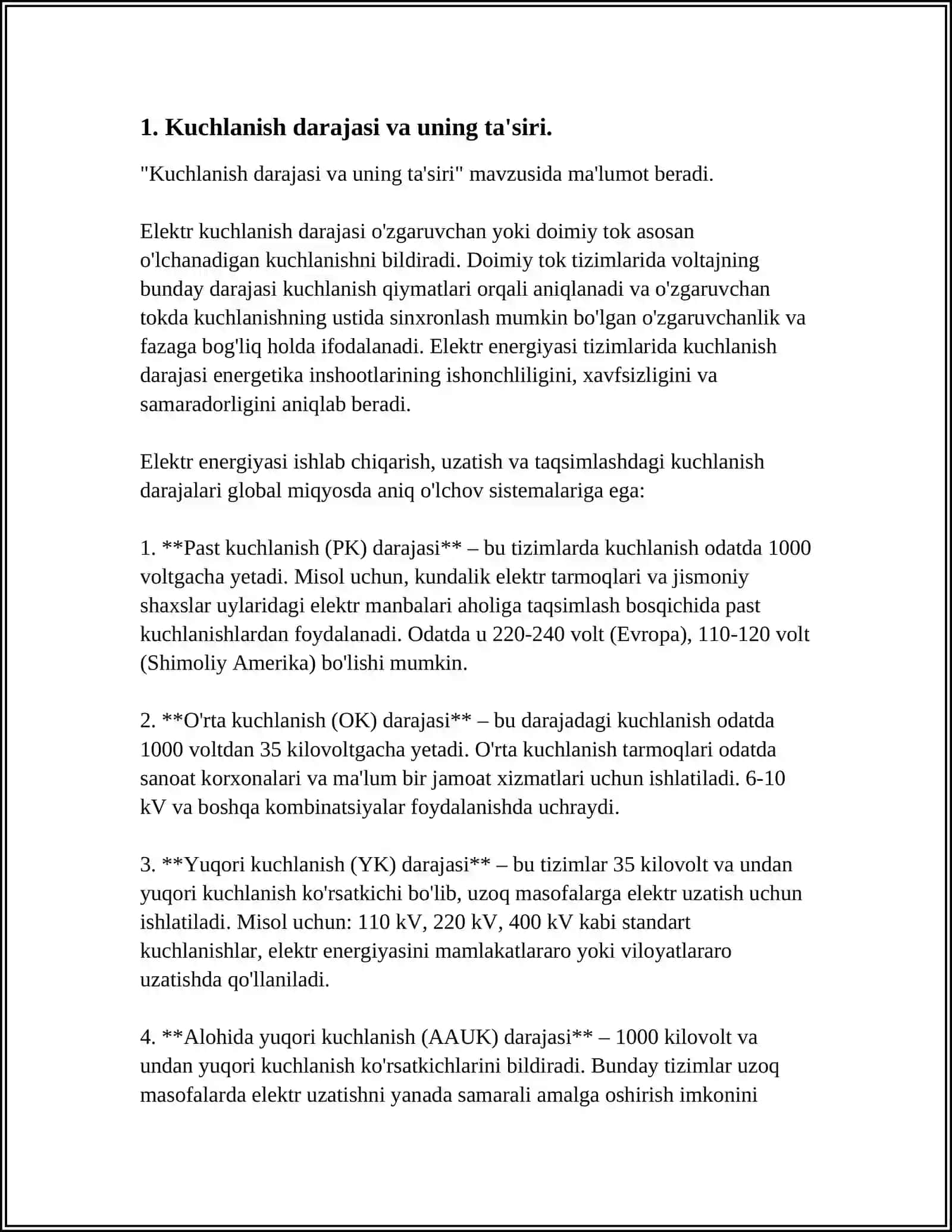 1000 VOLTGACHA KUCHLANISHDA ISHLATILADIGAN YORDAMCHI ELEKTR APPARATLARNI TUZILISHI VA TANLASH 4
