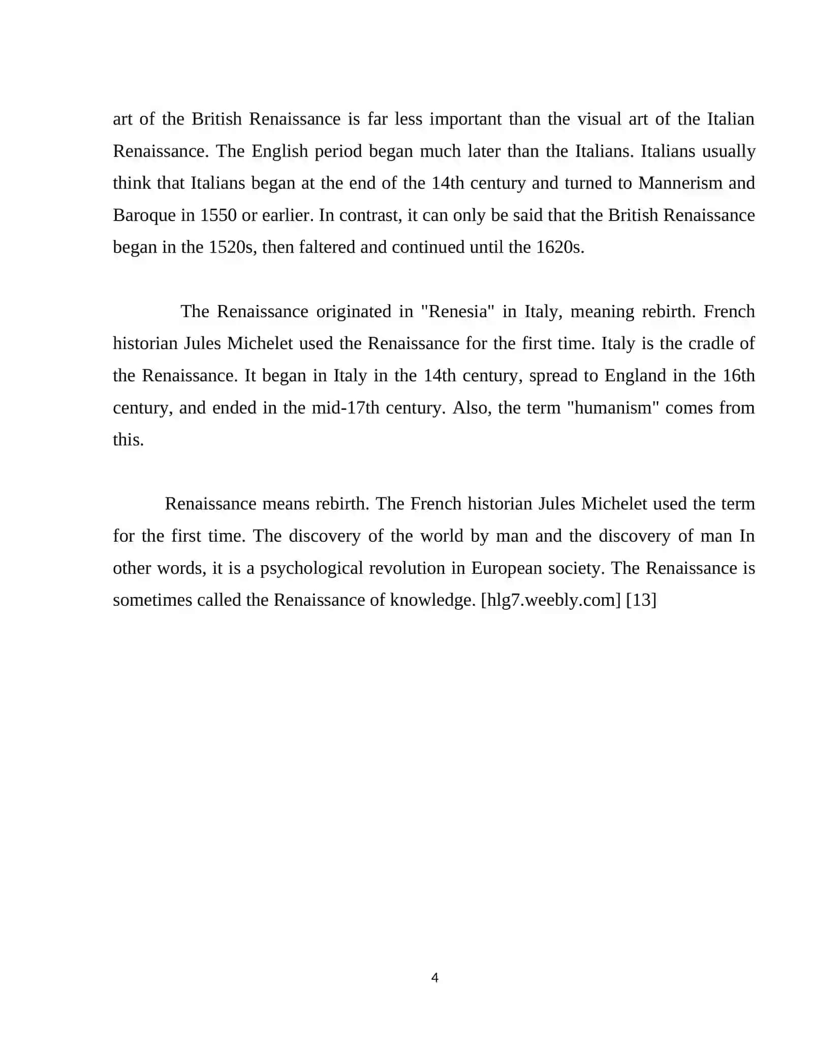 RENAISSANCE IN ENGLISH LITERATURE 4