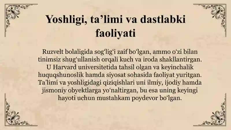 Teodor Ruzveltning tarixdagi o‘rni 4