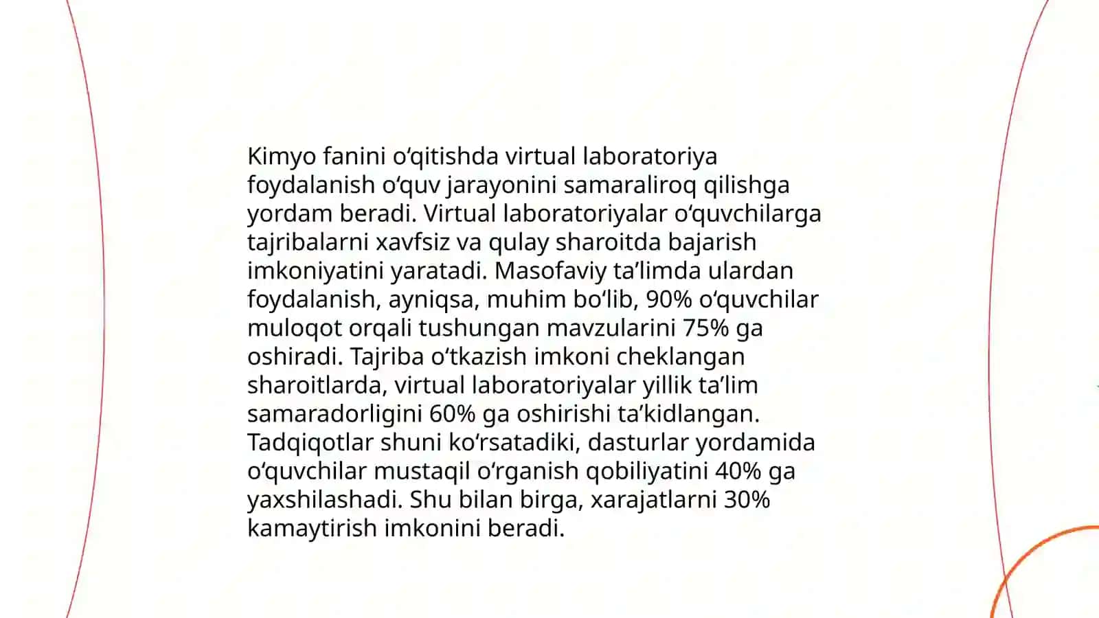 Tabiiy fanlar nazariyasi va metodikasini o‘qitishda innovatsion ta‘lim texnologiyalardan foydalanishga oid 15 ta maqolani o‘rganish va tahlil qilish 4