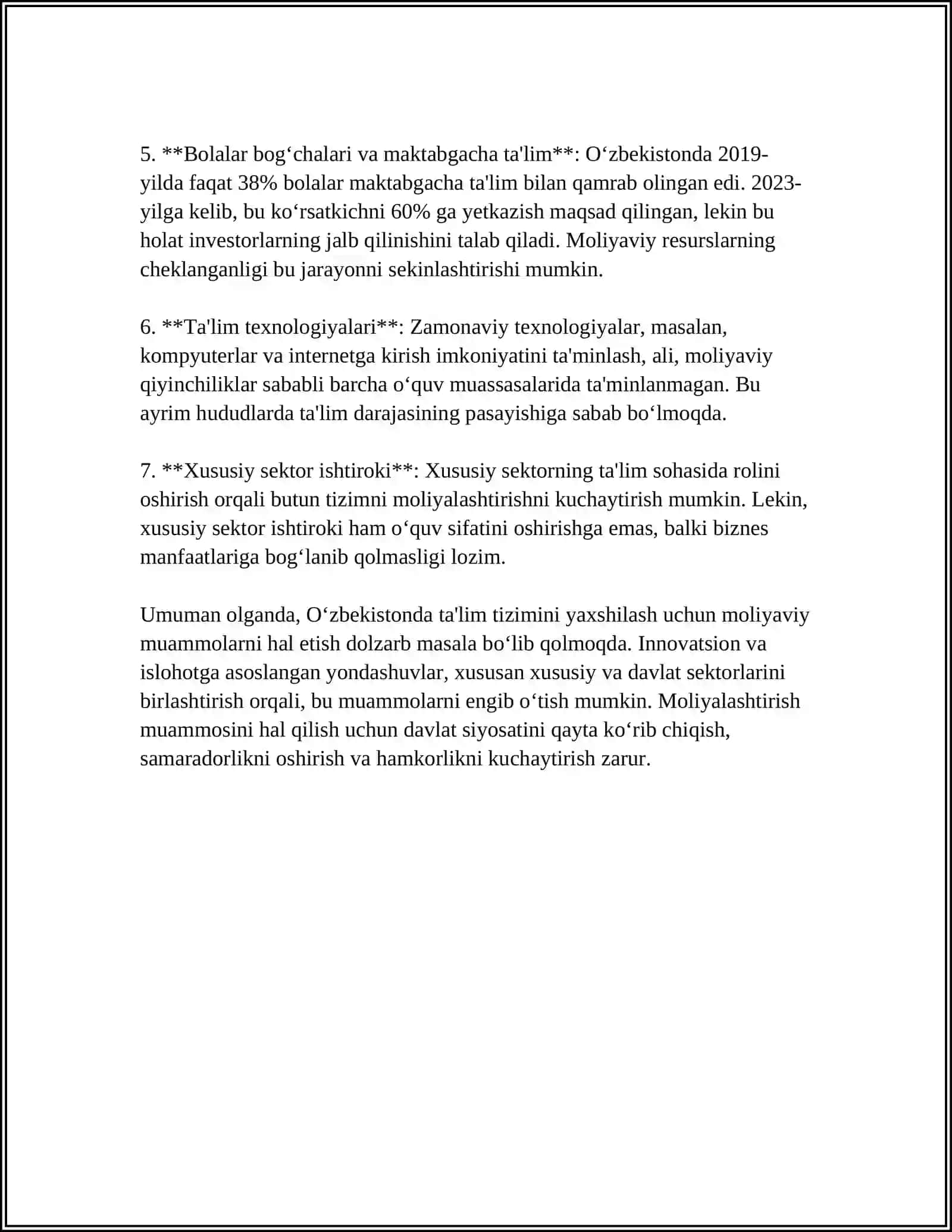 TA’LIM TIZIMIDAGI MUAMMOLAR VA RIVOJLANISHLAR 4