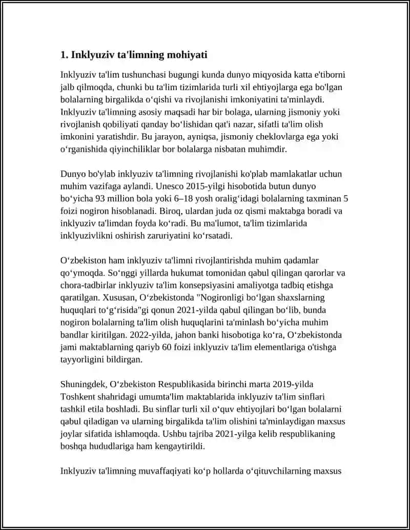 IMKONIYATI CHEKLANGAN BOLALARNI INKLYUZIV TA'LIM VA TARBIYALASH KONSEPSIYASI 4