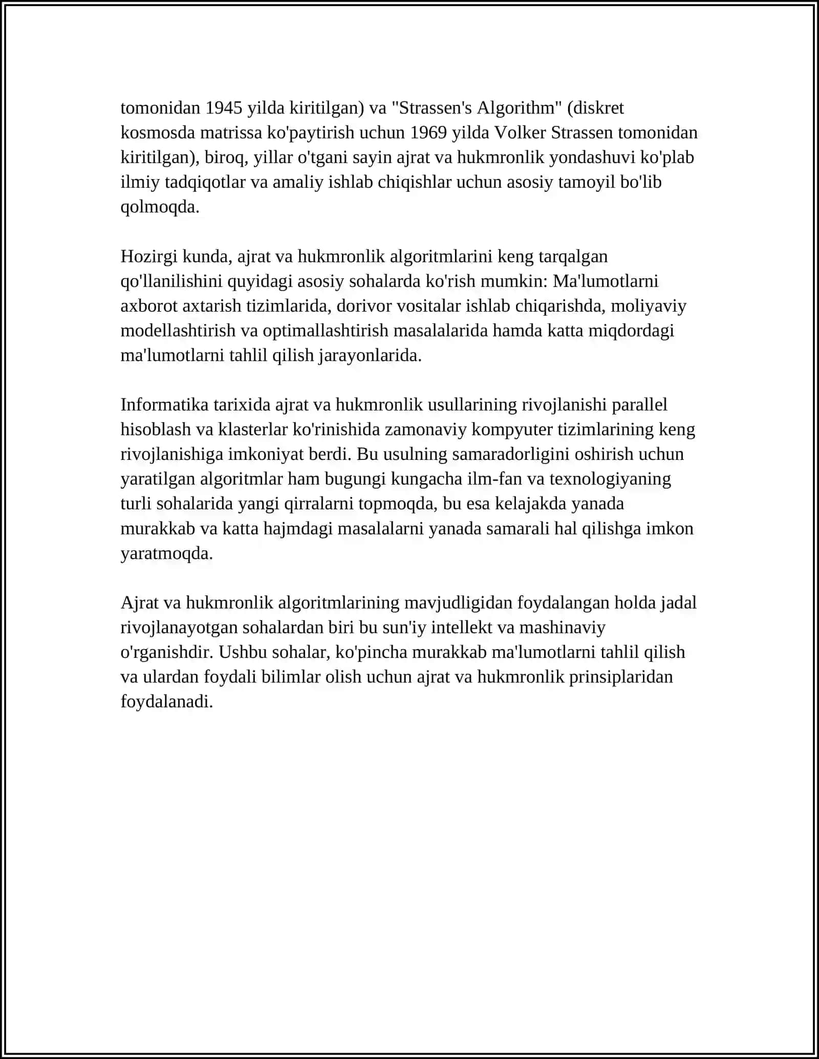 "AJRAT VA HUKMRONLIK QIL" TILIDAGI ALGORITMLARI 4