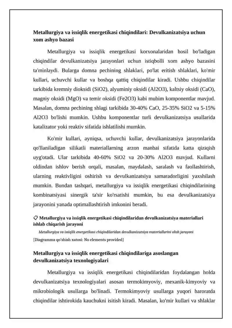 Metallurgiya va issiqlik energetikasi chiqindilaridan devulkanizatsiya materiallari 4