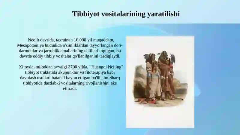 Tibbiyotning ibtidoiy jamoa tizmida kelib chiqishi 4