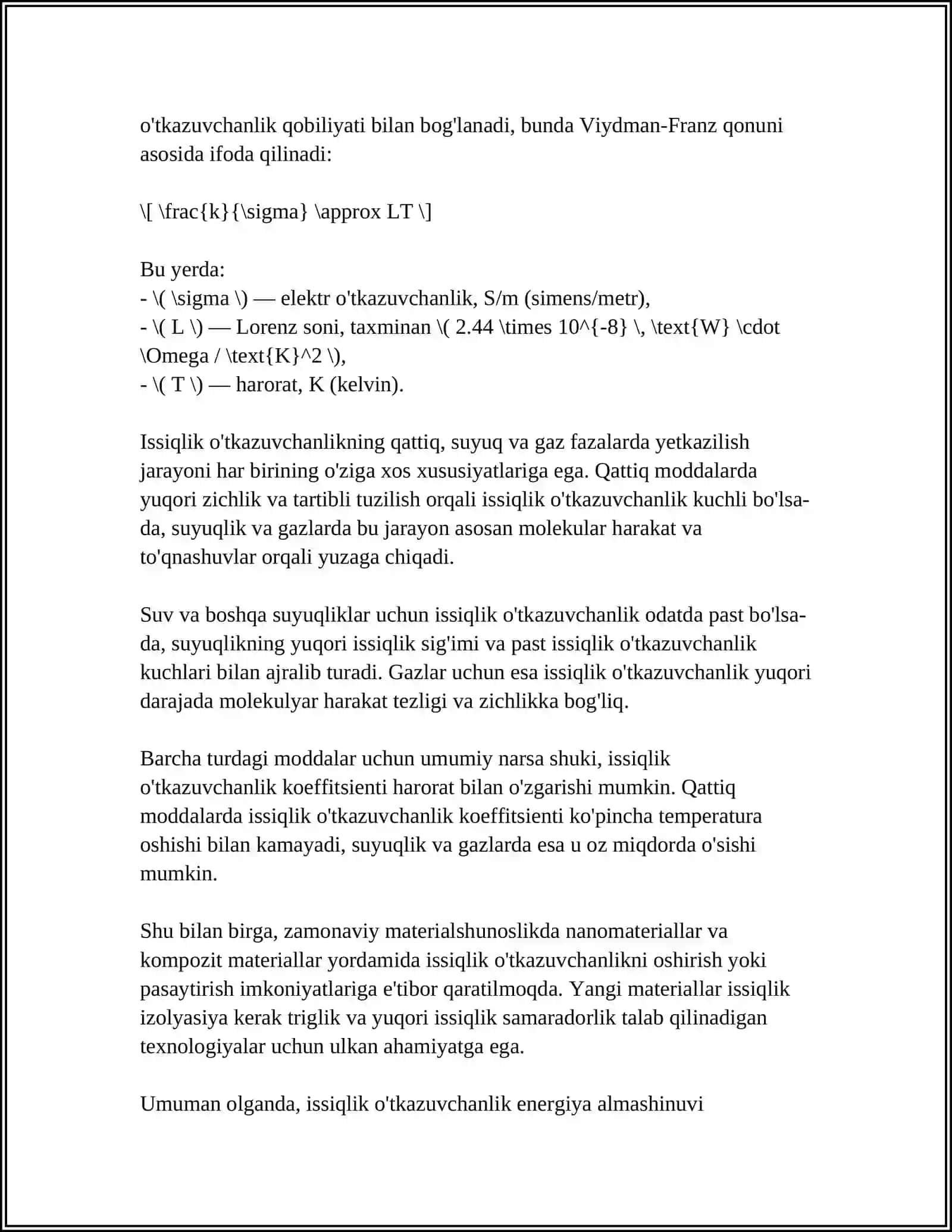KO'P QATLAMLI YASSI VA SILINDIRIK DEVORNING ISSIQLIK O'TKAZUVCHANLIGI 4