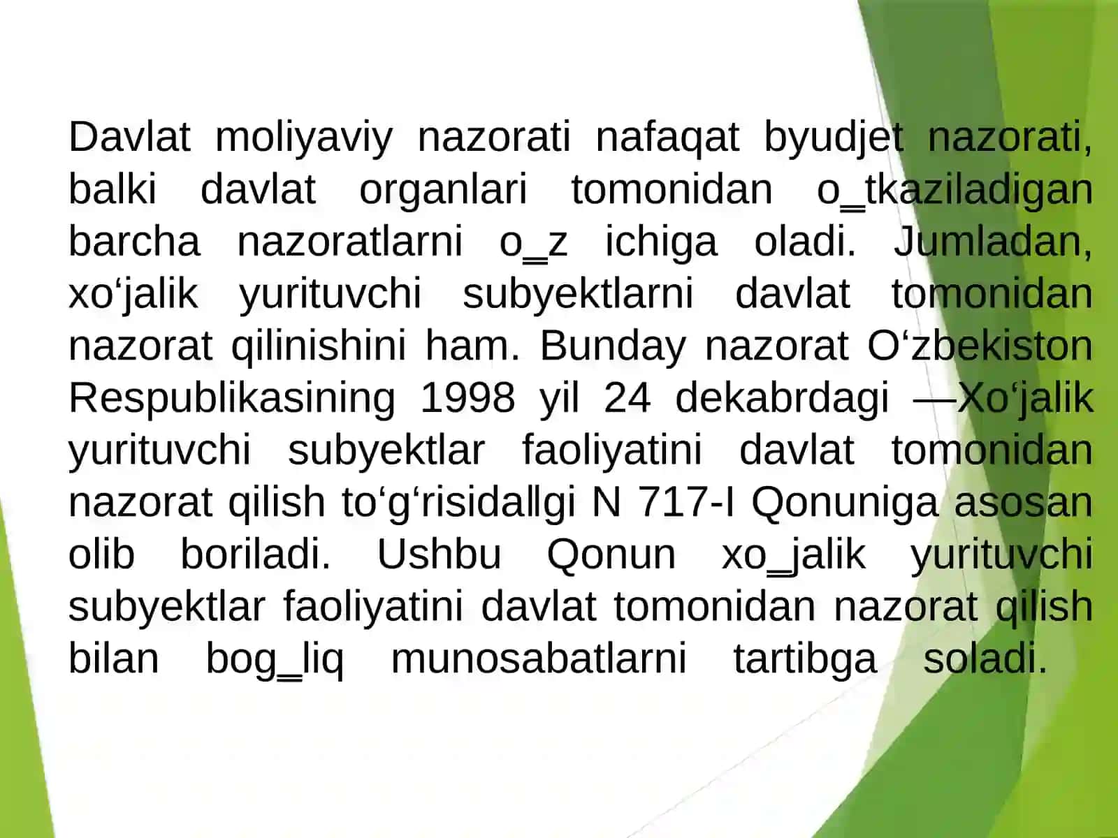 Молиявий назоратнинг соха ва турлари 4