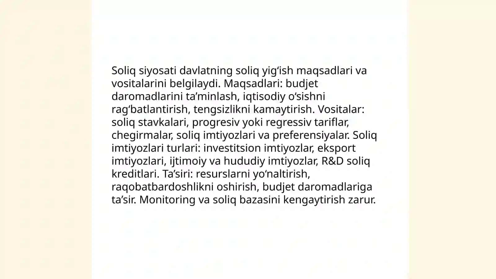 Iqtisodiy siyosatning dastak va vositalari 4