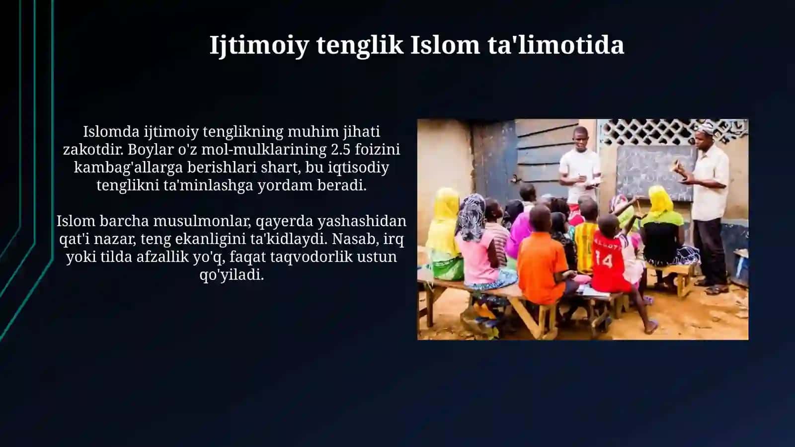 Islomda inson huquqlari himoyasi ijtimoiy tenglik.Adolattaliratlik 4