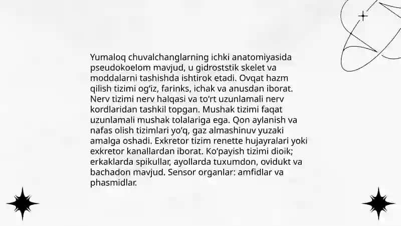 Yumaloq chuvalchanglar tipi tavsifi va klassifikatsiyasi 4