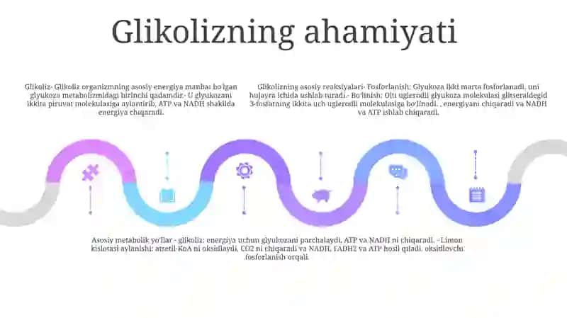 Glikolizning Ayrim Reaksiyalari. Metabolitik Jarayonlarning Asosiy Yo'Llari 4