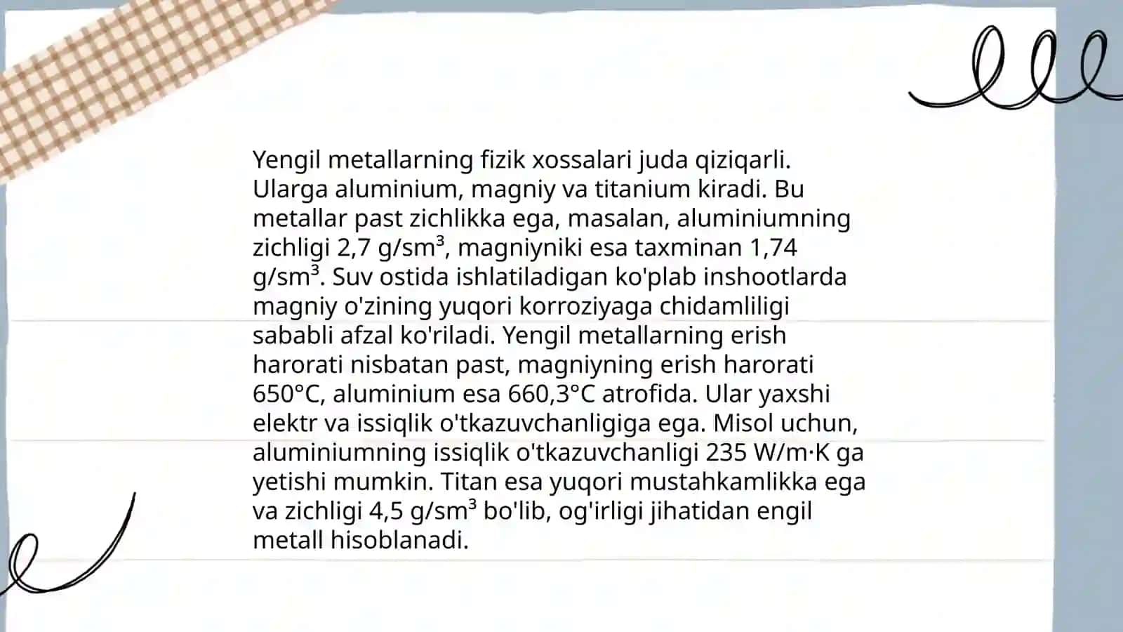 Yengil kamyob elementlar xossalarini oʻrganish 4