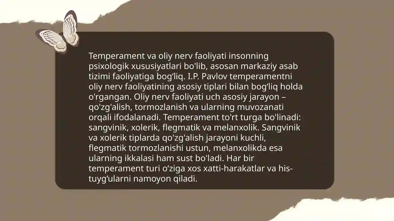 Oliy nerv faoliyati tiplari va aniqlash usullari 4