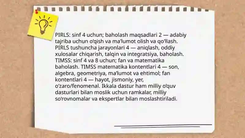 PIRLS va TIMS taʼlim sifatining Xalqaro monitoringi 4