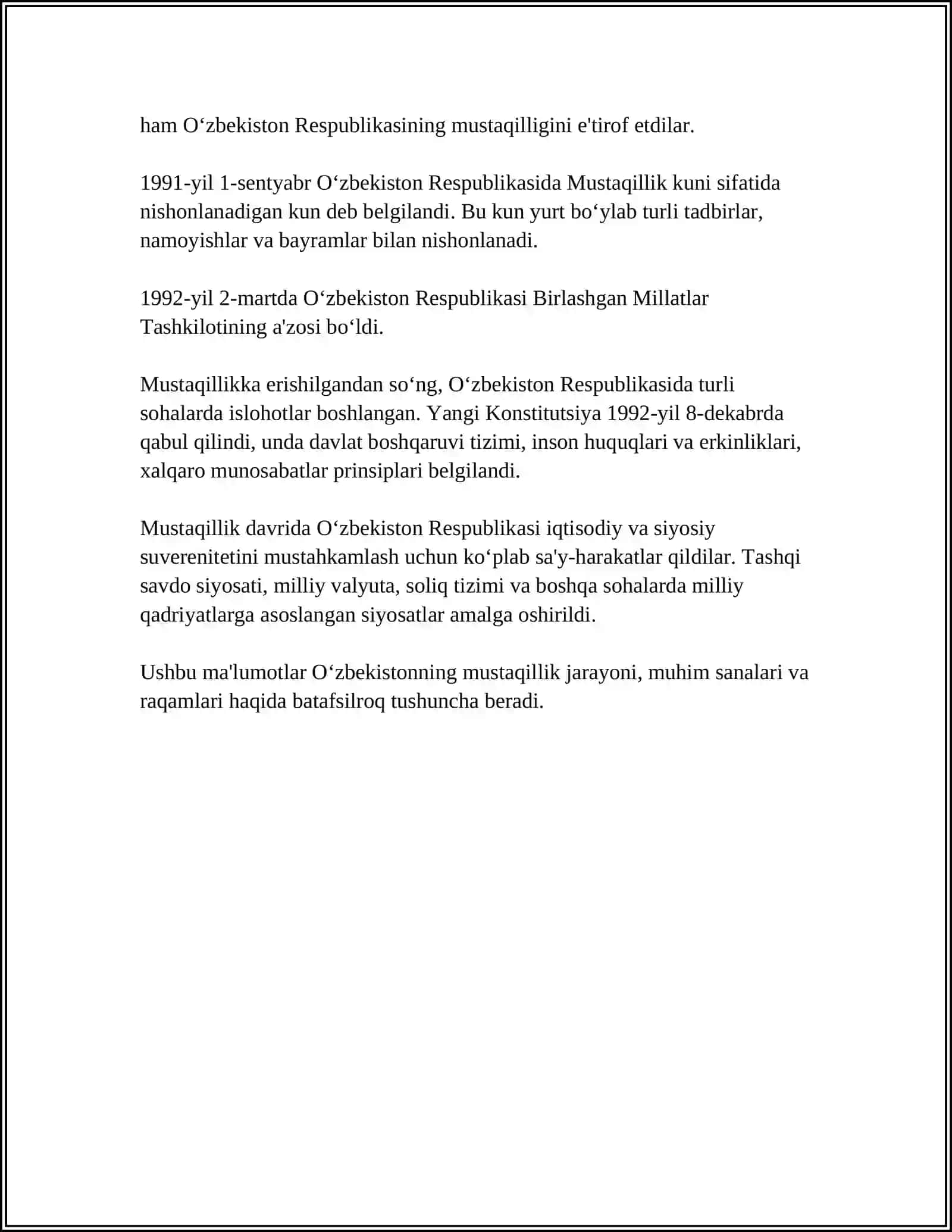 O‘zbekiston Mustaqiligi 4