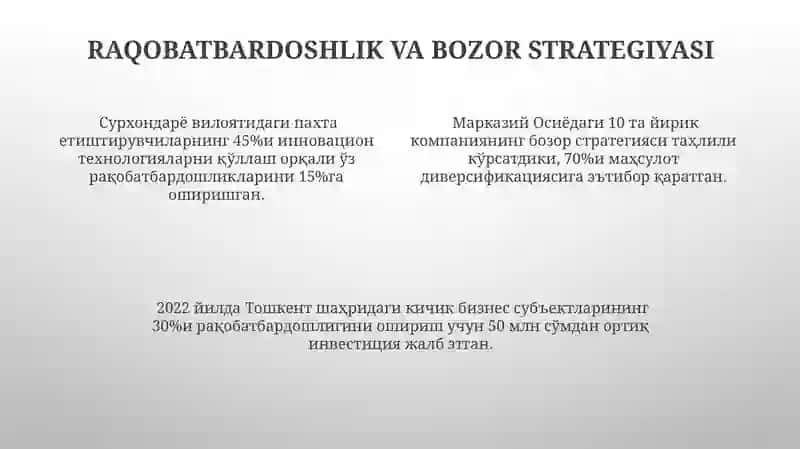 Tadbirkorlik va kapitalning aylanishi 4