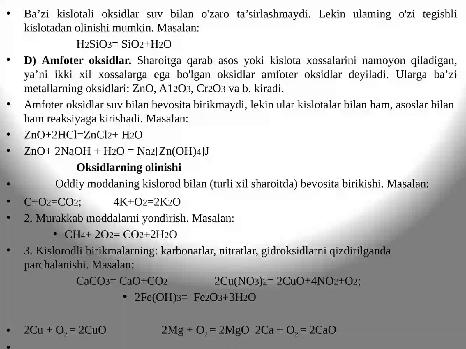 Anorganik birikmalarning eng muhim sinflari 4