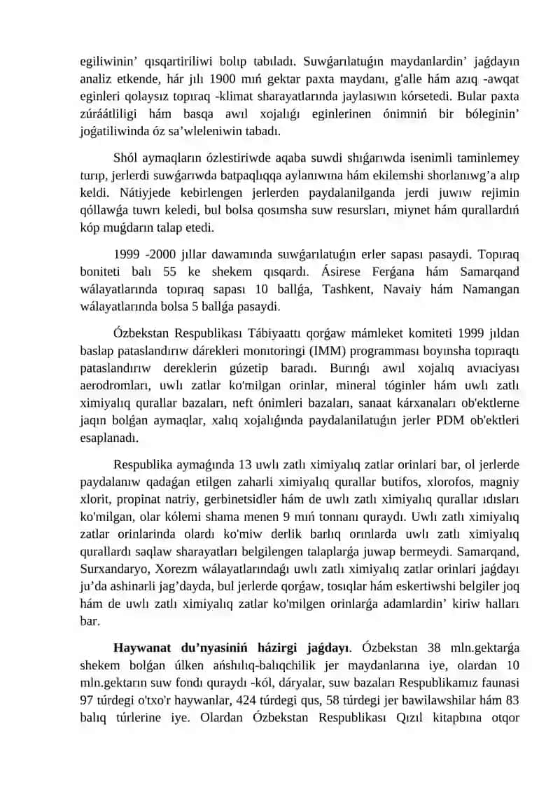 2-lekciya. Tábiyaattan paydalanıwdıń ekologiyalıq tárepten baylanıslılıǵı 4