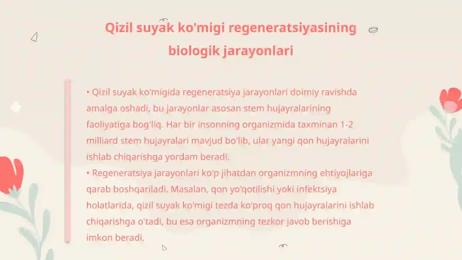 Qizil suyak ko'migi va uning regenratsiyasi 4