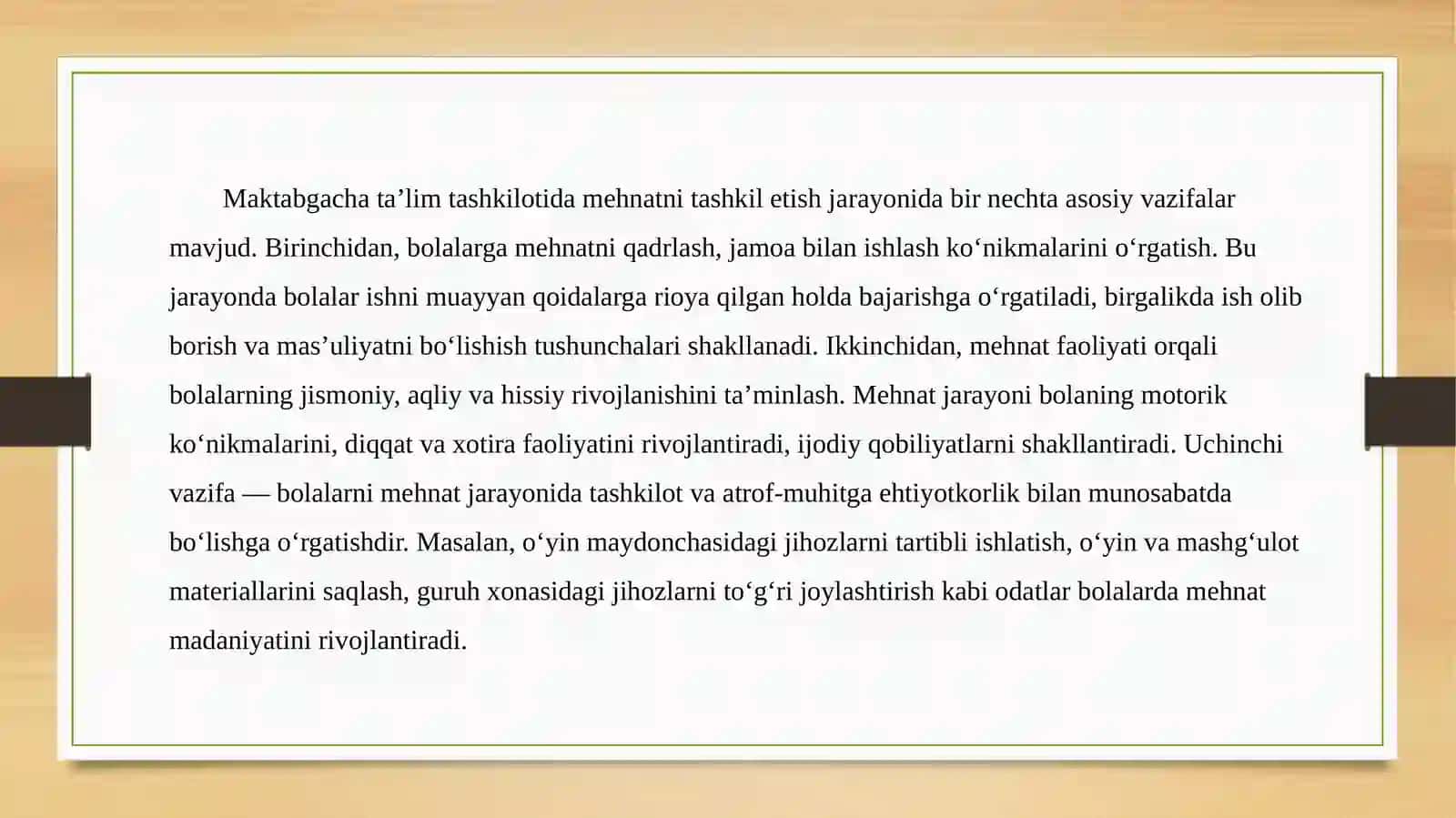 Maktabgachata’lim tashkilotida mehnatni tashkilotish shakllari 4