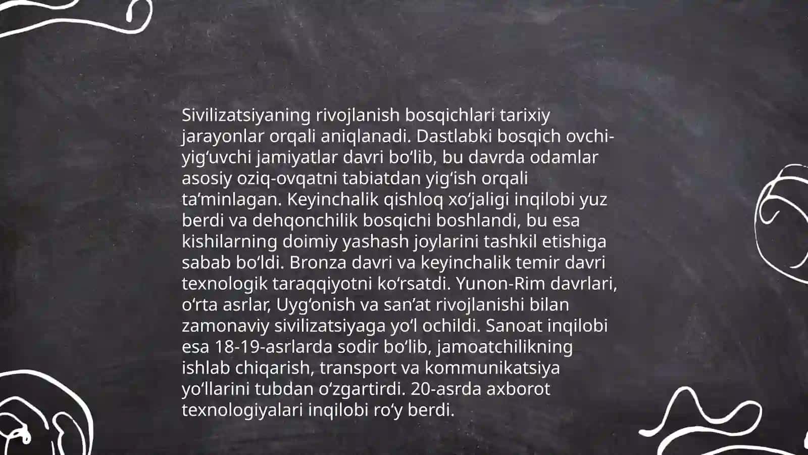 Tarix falsafasi, sivilizatsiya va madaniyat 4