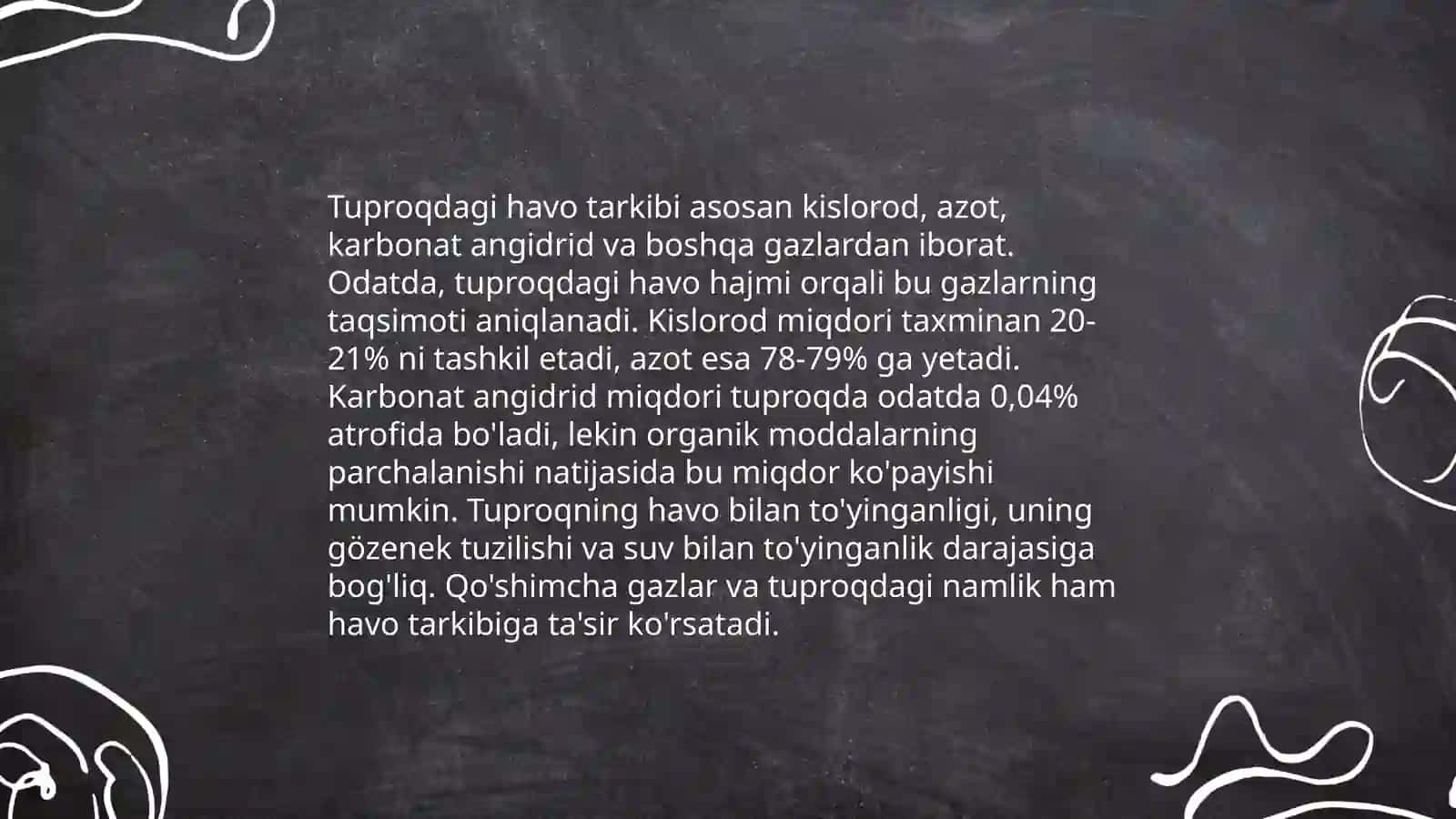 Tuproqning suv xossalari va havo xossasi. Tuproq unumdorligi turlari va uni oshirish yo'llari 4