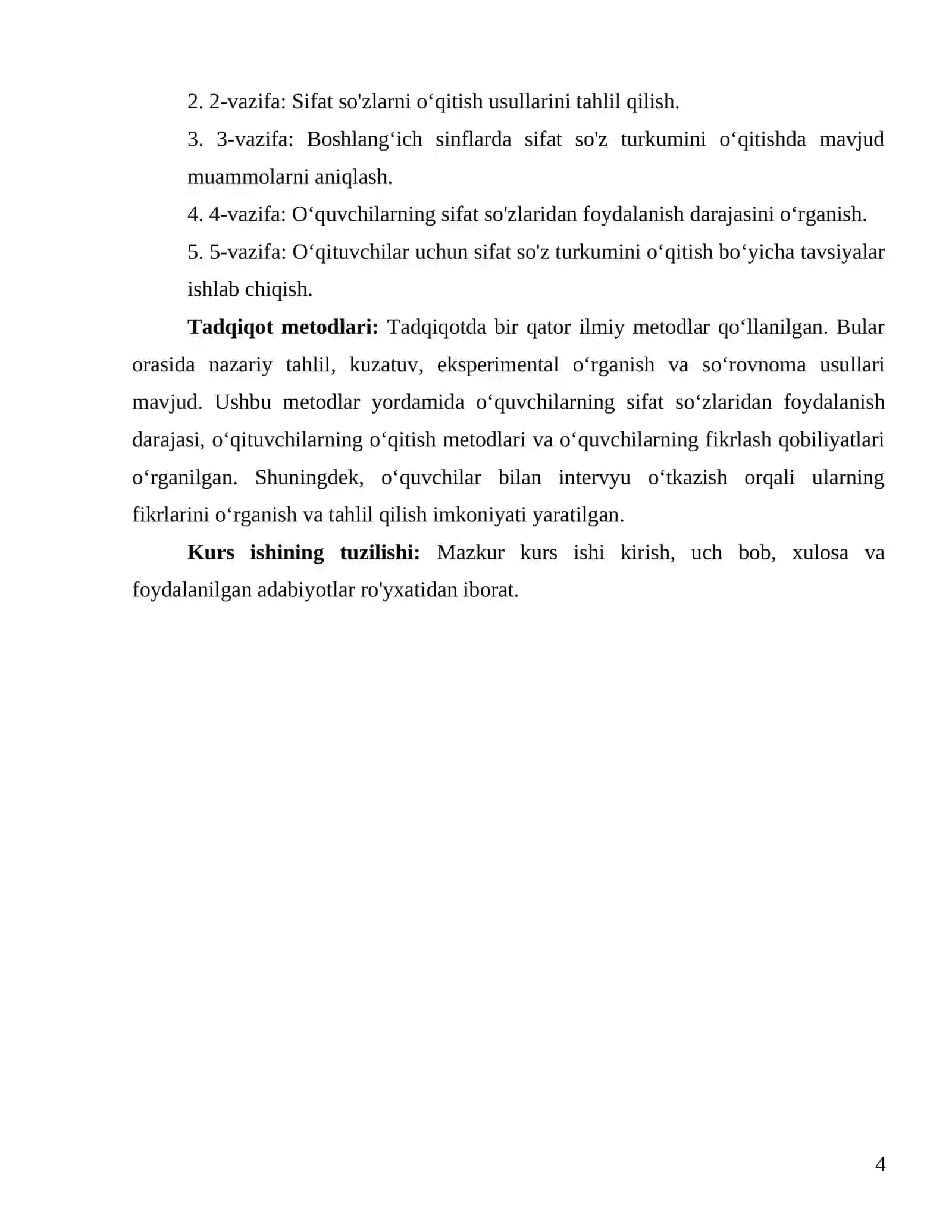 Boshlang‘ich sinflarda "Sifat soz turkumini"o‘qitishda izchillik 4