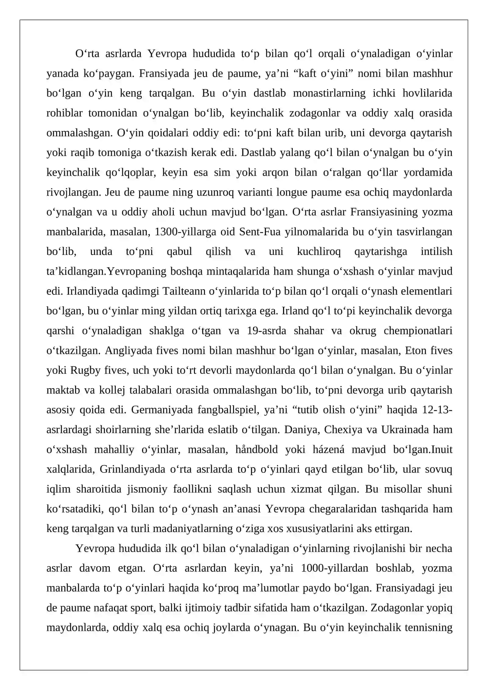 Qo‘l to‘pining kelib chiqish tarixi 4