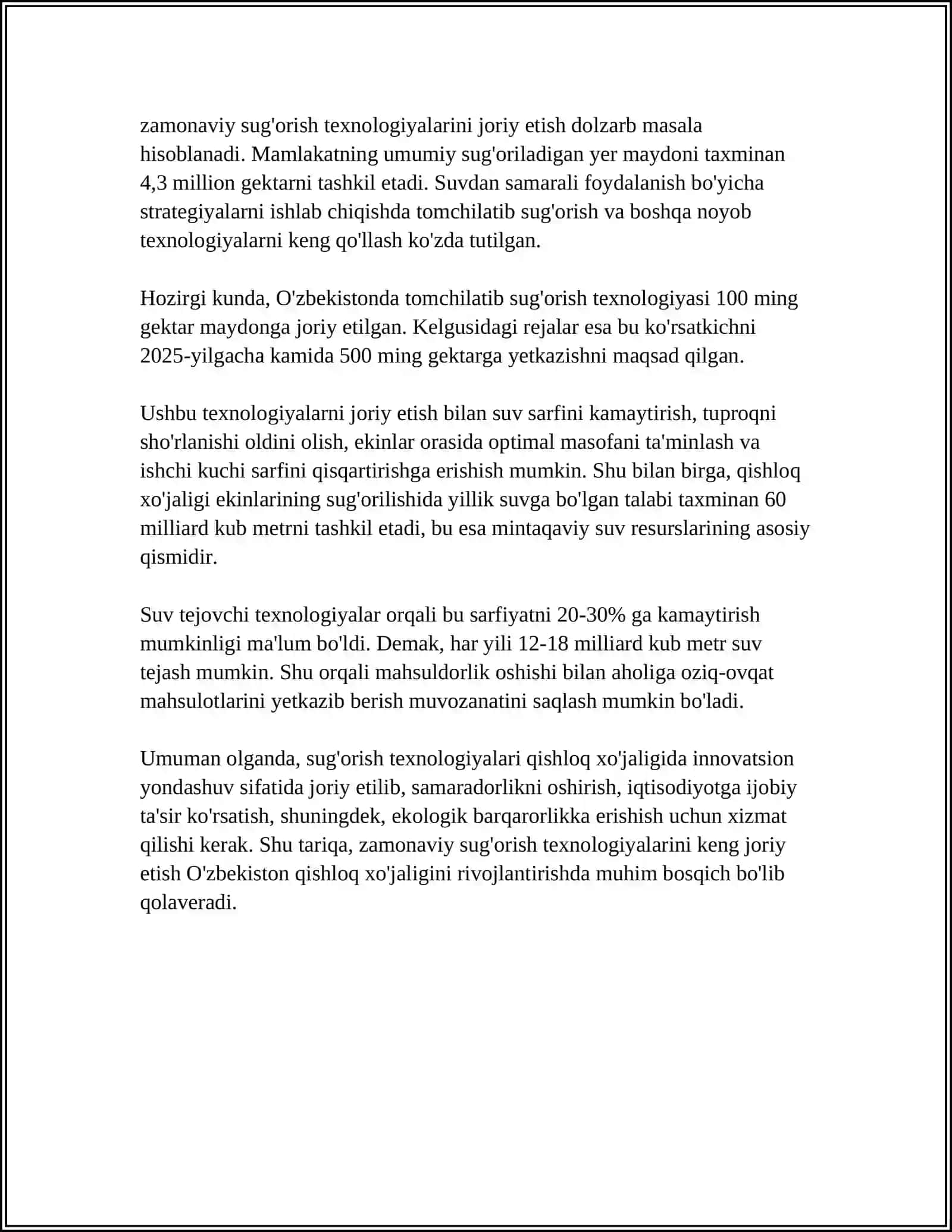 QARSHI IRRIGATSIYA VA AGROTEXNOLOGIYA INSTUTI 4