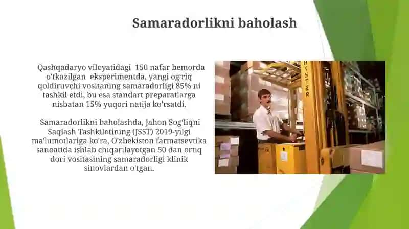 Dorilarni Kimyoviy Tahlili O'ziga Xosligi 4