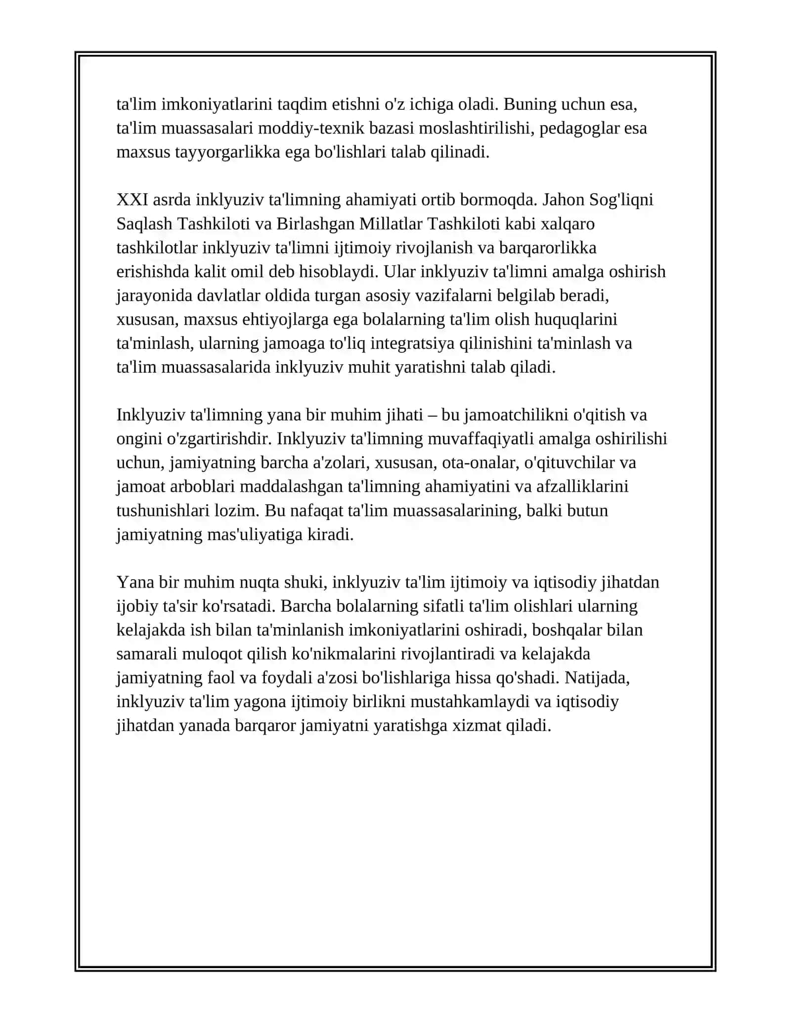 INKLYUZIV TAʼLIM VA UNING AHAMIYATI 4