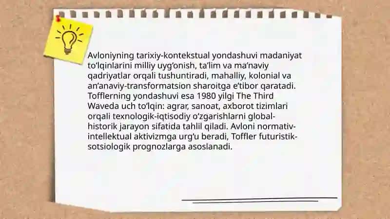 Madaniyat tólqinlari va Uchinchi tòlqin 4