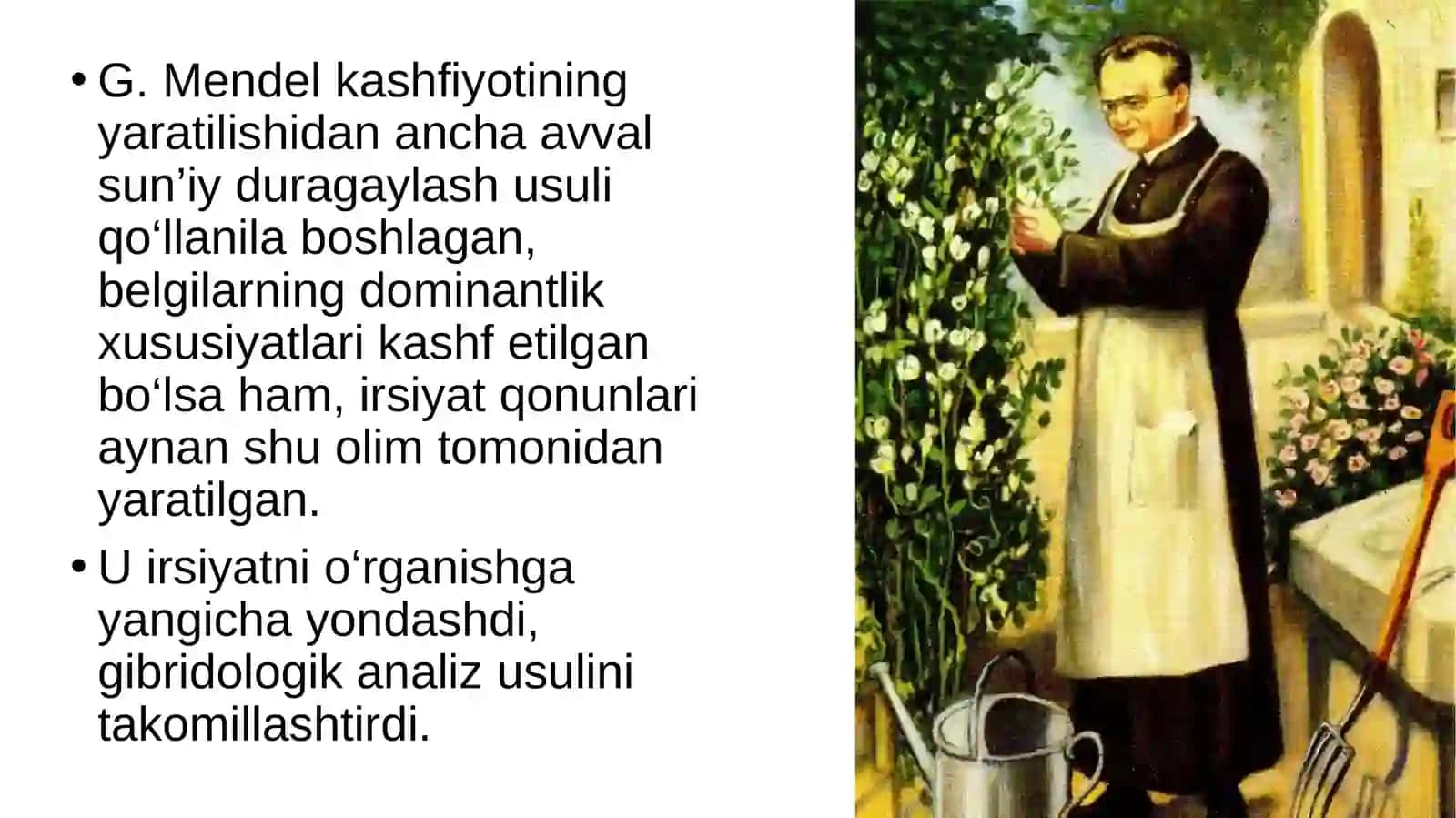 10-sinf Biologiya fanidan Irsiyat qonuniyatlari dars taqdimoti 4