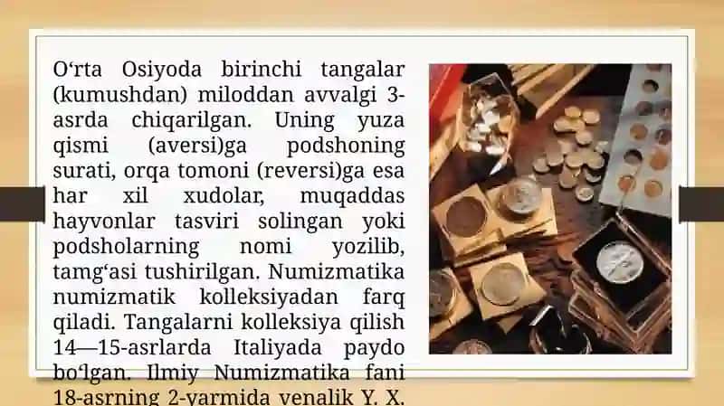 Numizmatika fanidan mustaqil ish 4