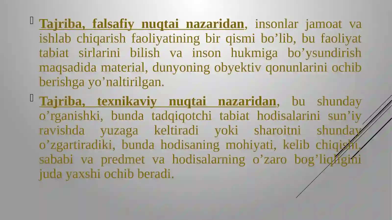 DALA TAJRIBALARI VA ULARNING OLDIGA QO’YILADIGAN TALABLAR 4