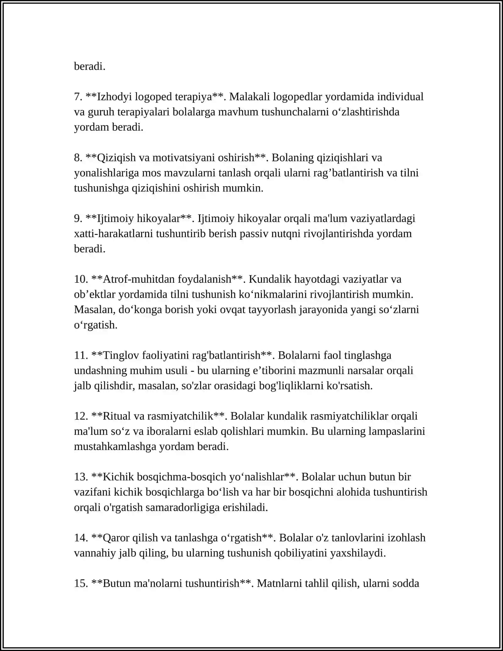 AUTIZMDA PASSIV VA FAOL NUTQ USTIDA ISHLASHNING INNOVATSION USULLARI 4