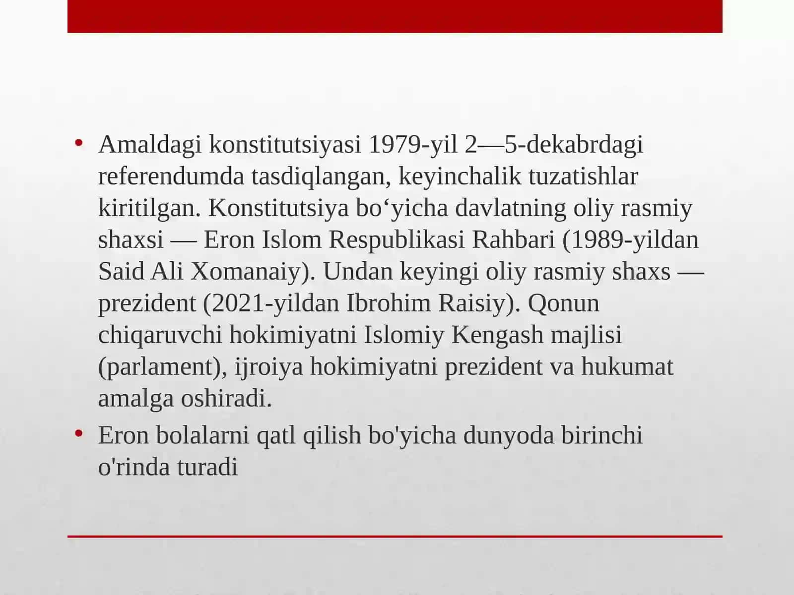 BOJXONA ISHI FANIDAN tayorlagan ERON(ISLOM RESPUBLIKASI) 4