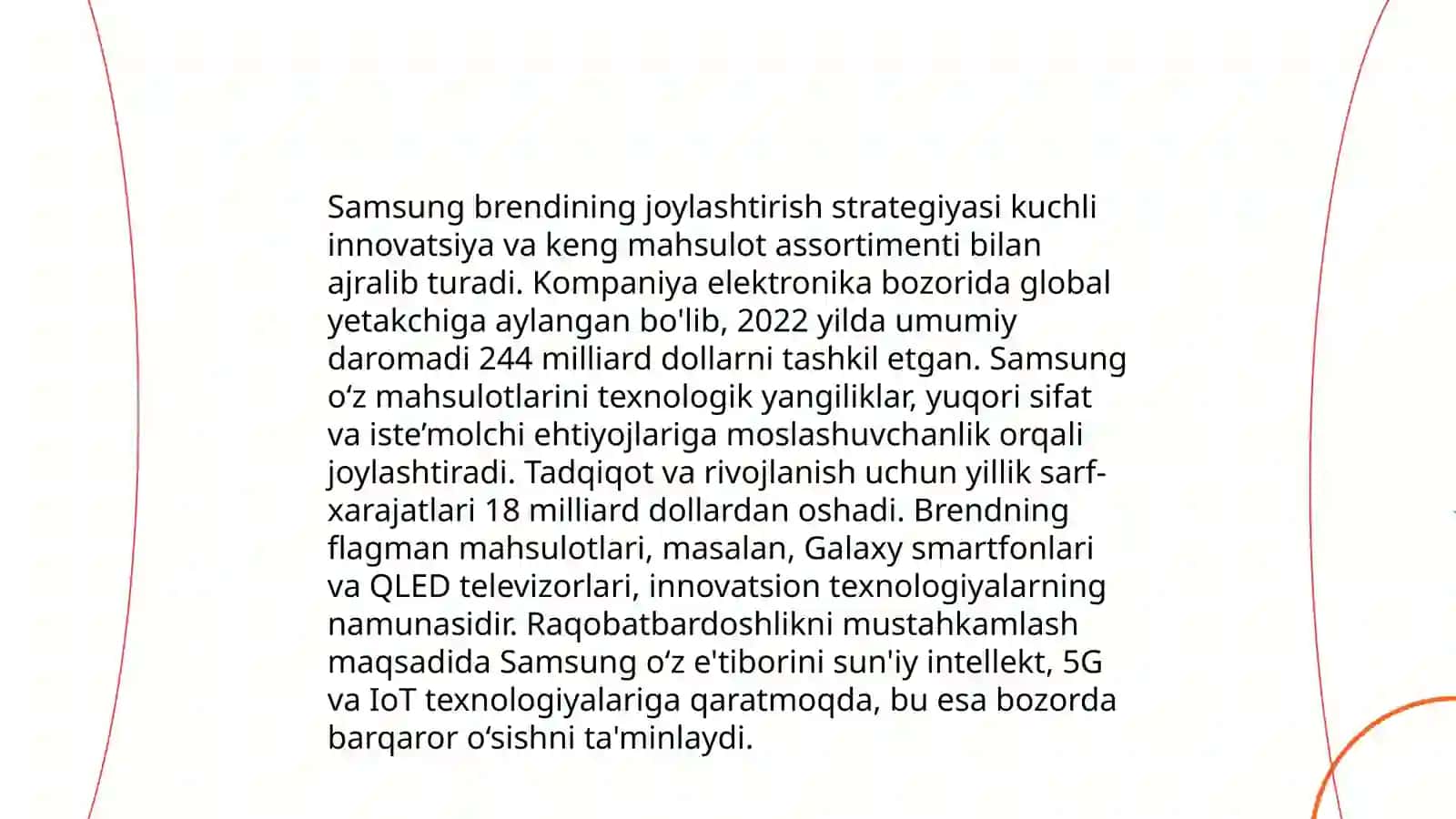 Samsung korxonasida marketingni tashkil etish va strategiyalari 4