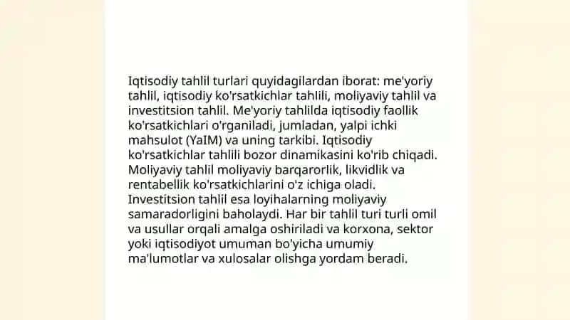 Iqtisodiy taxlilning asosiy tamoyillari 4