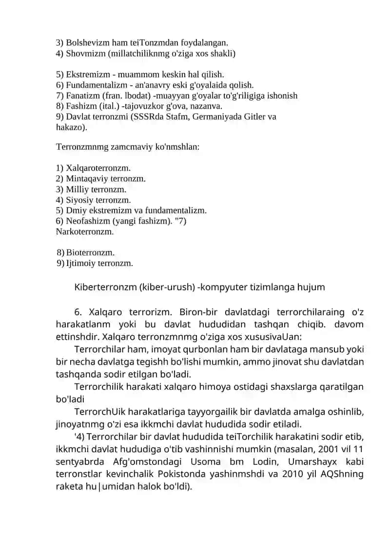 Diniy Fundamentalizm, Radikalizm va Terrorizmning Tarixiy va Yo'nalishlari 4