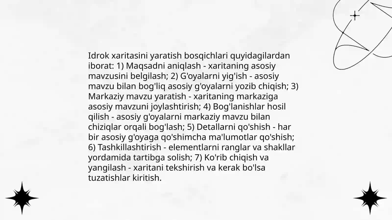 Ta’limni tashkil etish shakllari idrok xarita tuzish 4