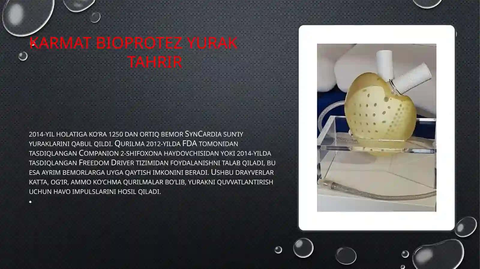 Sunʼiy yurak va sunʼiy buyrak 4