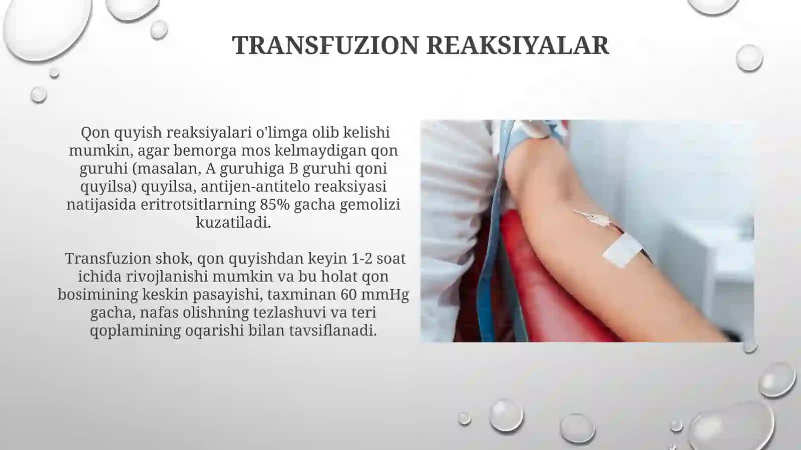 Qon guruhlari, qonni ivishi va gemoliz 4