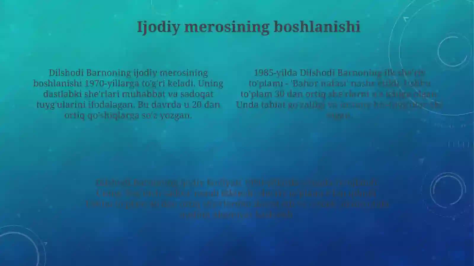 Dilshodi Barno hayoti va ijodi 4