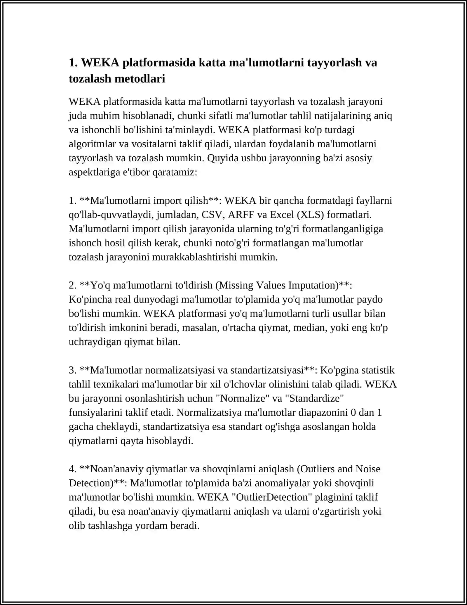 WEKA, KNEMA, RAPID, MINER PLATFORMALARIDA BIG DATA TAHLILI 4