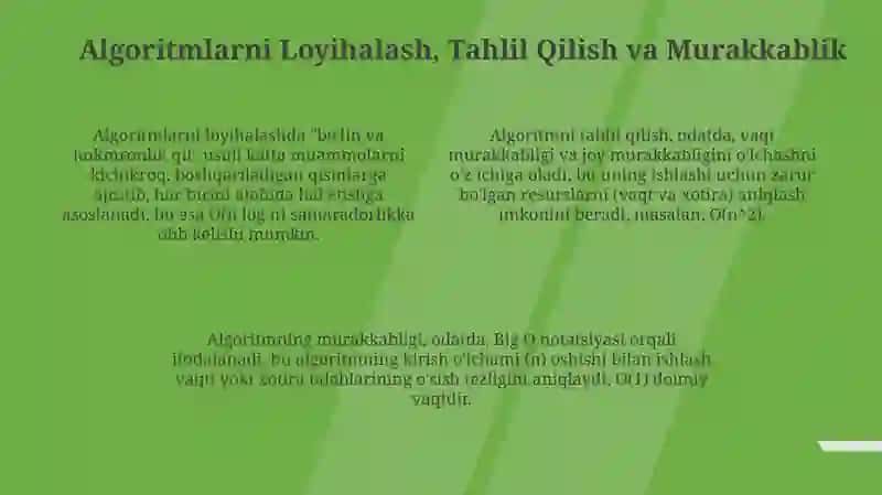 Algoritmlar va ularning xossalari 4