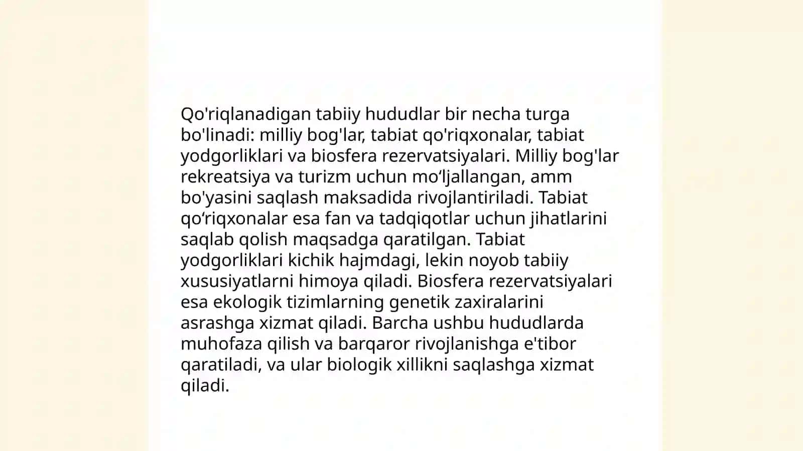 Qaraqalpog'istondagi qo'riqlanadigan tabbiy hududlarni rivojlantrish tartibi 4