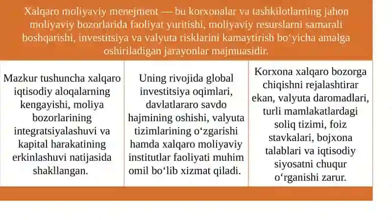 Xalqaro moliyaviy menejmentning vazifalari va mohiyati 4